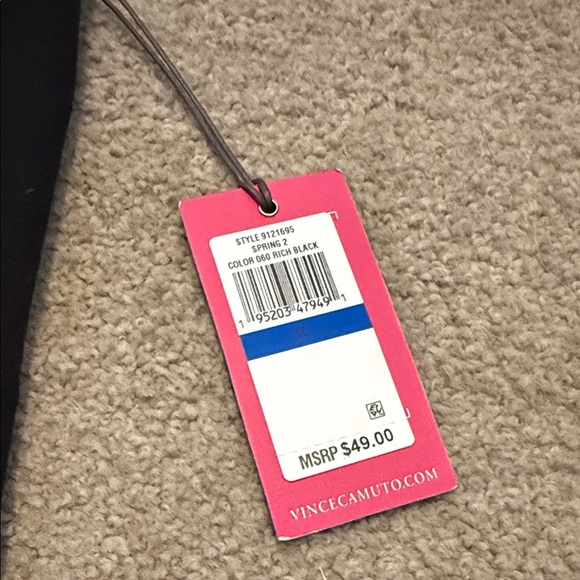 Vince Camuto Black Sleeveless Tee with Shoulder Pads - Picture 5 of 8